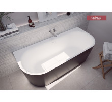 Акриловая ванна CEZARES METAURO-INT-Wall-180-80-60-B-W-MATT