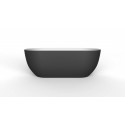 Отдельностоящая овальная акриловая ванна в комплекте со сливом-переливом BelBagno BB70-1500-800-W/NM