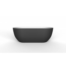 Отдельностоящая овальная акриловая ванна в комплекте со сливом-переливом BelBagno BB70-1500-800-W/NM