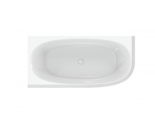 Акриловая ванна угловая левосторонняя 165х80 см. CEZARES CZR-LUX-CORNER-165-80-58-L