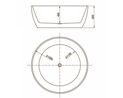 Акриловая ванна отдельностоящая BelBagno BB204-1500