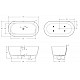 Ванна из искусственного камня Solid Surface 1500х750х570 CEZARES CZR-RELAX-150-75-57-SSB