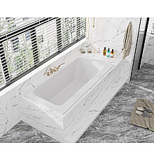 Ванна встраиваемая из искусственного камня Solid Surface 1700x800x570 CEZARES CZR-SLIDER-170-80-57-SSB