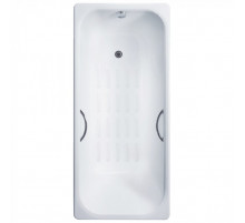 Ванна чугунная Delice Aurora 150х70 с с отверстиями под ручки и антискользящим покрытием DLR230603R-AS