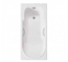 Ванна чугунная Delice Maestro 200х85 с отверстиями под ручки и антискользящим покрытием DLR230646R-AS