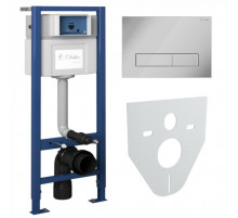 Система инсталляции для подвесных унитазов Delice Aura комплект 4 в 1 с клавишей DLR000004