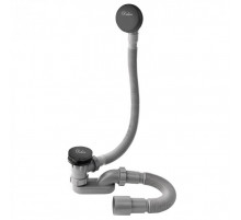 Слив-перелив автомат Черный матовый Delice