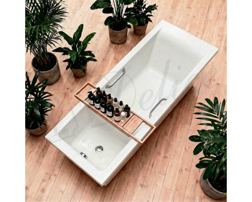 Ванна из литьевого мрамора Delice Diapason 150х75 матовая с ручками Хром DLR330014R-M