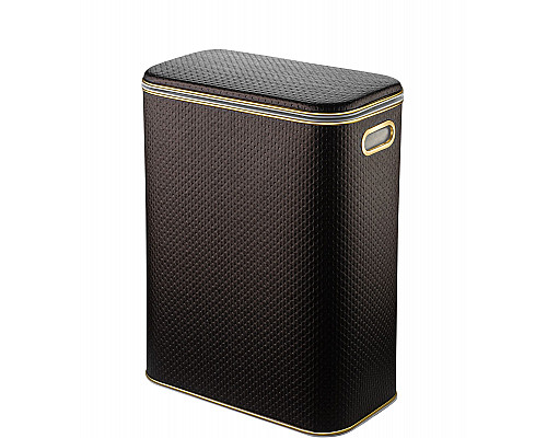 Корзина для белья Geralis PCG-B PUNTO шоколад, кант золото, стандартная