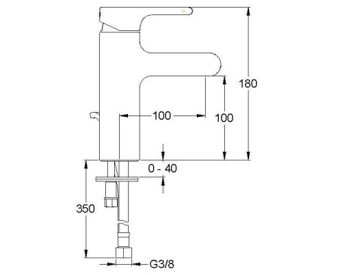 Приобрести Смеситель для раковины без донного клапана Jacob Delafon Singulier E10496-CP в магазине сантехники Santeh-Crystal.ru