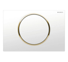 Смывная клавиша Geberit Sigma10 белый/позолота/белый для одинарного смыва 115.758.KK.5