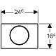Купить Смывная клавиша Geberit Sigma10 белый/позолота/белый для одинарного смыва 115.758.KK.5 в магазине сантехники Santeh-Crystal.ru