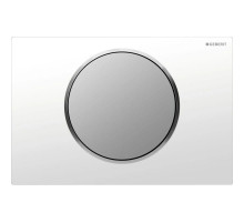 Смывная клавиша Geberit Sigma10 белый/матовый хром/матовый хром для одинарного смыва 115.758.KL.5