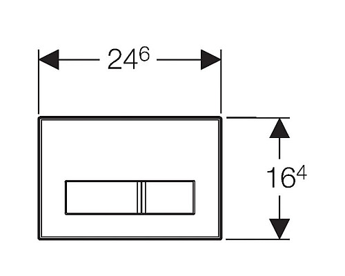 Купить Смывная клавиша Geberit Sigma50 черный для двойного смыва 115.788.DW.5 в магазине сантехники Santeh-Crystal.ru