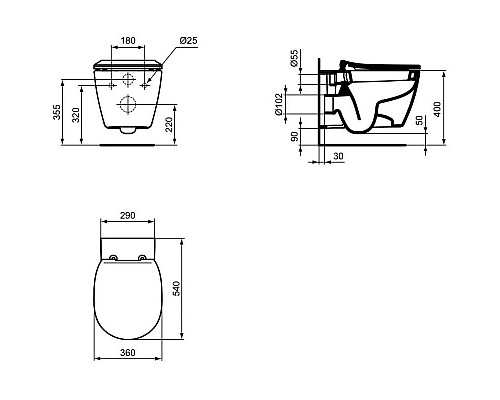 Купить Сиденье для унитаза Ideal Standard Connect E772301 в магазине сантехники Santeh-Crystal.ru