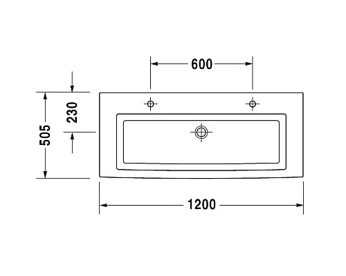Приобрести Раковина 120х50,5 см Duravit 2nd Floor 0491120024 в магазине сантехники Santeh-Crystal.ru