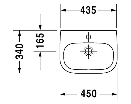 Заказать Раковина 45х34 см Duravit D-Code Med 07074500002 в магазине сантехники Santeh-Crystal.ru