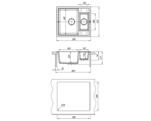 Заказать Кухонная мойка Florentina Lipsi жасмин 20.210.D0580.201 в магазине сантехники Santeh-Crystal.ru