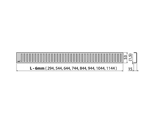 Заказать Душевой канал 1044 мм глянцевый хром AlcaPlast APZ12 Pure APZ12-1050 + PURE-1050L в магазине сантехники Santeh-Crystal.ru