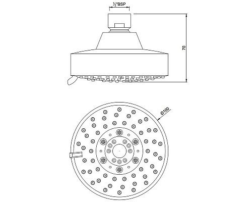 Заказать Верхний душ 100 мм Jaquar OHS-CHR-1999 в магазине сантехники Santeh-Crystal.ru