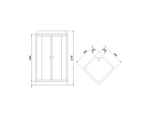 Купить Душевая кабина 90х90х217 см Royal Bath RB90HP2-M-CH матовое в магазине сантехники Santeh-Crystal.ru
