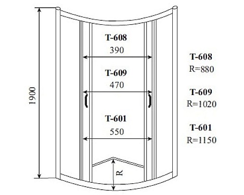 Заказать Душевой уголок без поддона 80x80 см Timo ALTTI-608 C прозрачное в магазине сантехники Santeh-Crystal.ru