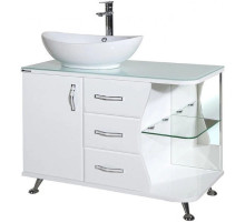 Тумба с раковиной белый глянец 91 см Bellezza Рио 4633615142016 + 4620008193823