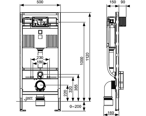 Купить Комплект подвесной унитаз Grossman GR-4455S + система инсталляции TECE 9300302 + 9240401 в магазине сантехники Santeh-Crystal.ru