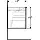 Приобрести Тумба темно-серый глянец/темно-серый матовый 64 см Geberit Acanto 500.610.JK.2 в магазине сантехники Santeh-Crystal.ru