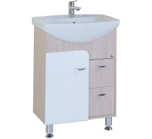 Тумба с раковиной белый глянец/ясень шимо 61,5 см Onika Стиль 106032 + 1.3120.3.S00.11B.0