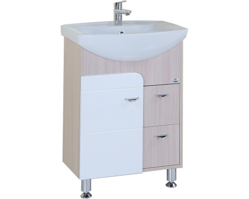 Приобрести Тумба с раковиной белый глянец/ясень шимо 61,5 см Onika Стиль 106032 + 1.3120.3.S00.11B.0 в магазине сантехники Santeh-Crystal.ru