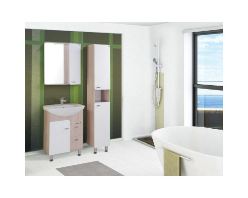 Приобрести Тумба с раковиной белый глянец/ясень шимо 61,5 см Onika Стиль 106032 + 1.3120.3.S00.11B.0 в магазине сантехники Santeh-Crystal.ru