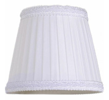 Абажур белый с белым кантом Tiffany World TW11-01bi