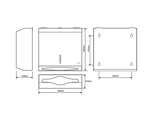 Купить Диспенсер для бумажных полотенец  Bemeta Hotel Equipment 113103031 в магазине сантехники Santeh-Crystal.ru