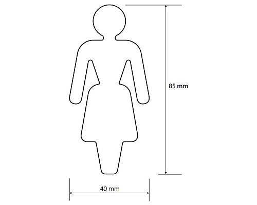 Заказать Табличка информационная женский туалет Bemeta Home 108022065 в магазине сантехники Santeh-Crystal.ru