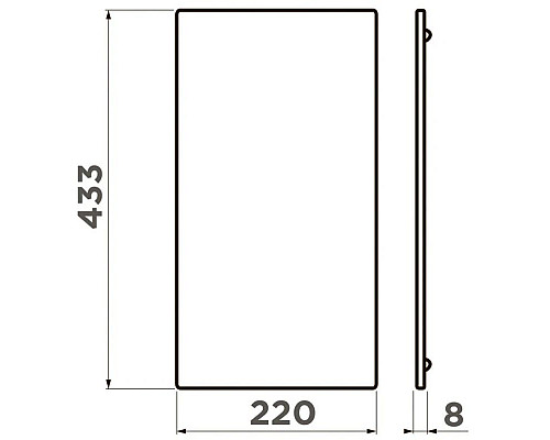 Купить Разделочная доска 43,3х22х0,8 см Omoikiri CB-Sintesi-M-GB графит 4999070 в магазине сантехники Santeh-Crystal.ru