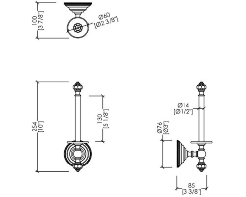 Купить Держатель запасных рулонов Devon&Devon Black Diamond BLKD511CR/PS в магазине сантехники Santeh-Crystal.ru
