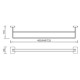 Полотенцедержатель 73,3 см AltroBagno Quadro AltroBagnoQuadro081405Cr
