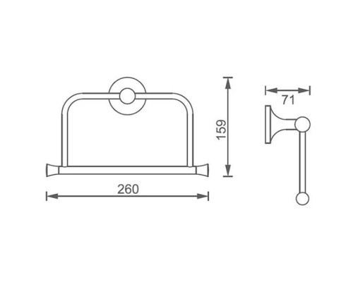 Кольцо для полотенец AltroBagno Corposo AltroBagnoCorposo081312Or