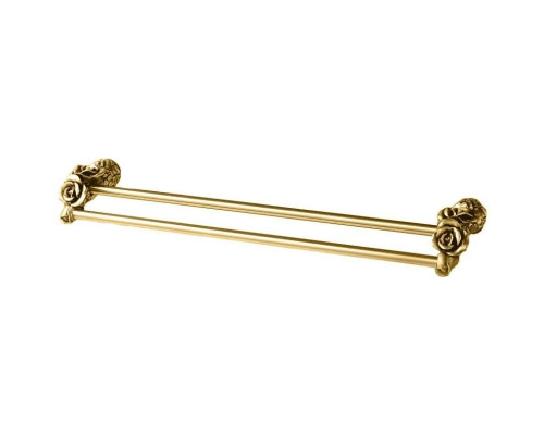 Купить Полотенцедержатель двойной 60 см золото Art&Max Rose AM-0918-Do в магазине сантехники Santeh-Crystal.ru