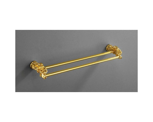 Купить Полотенцедержатель двойной 60 см золото Art&Max Rose AM-0918-Do в магазине сантехники Santeh-Crystal.ru