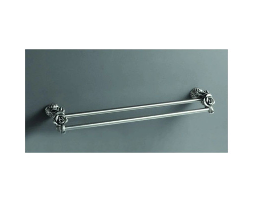 Купить Полотенцедержатель двойной 60 см серебро Art&Max Rose AM-0918-T в магазине сантехники Santeh-Crystal.ru