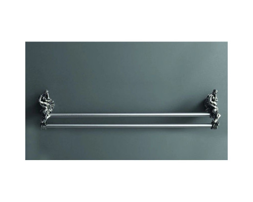Приобрести Полотенцедержатель двойной 60 см серебро Art&Max Romantic AM-0818-T в магазине сантехники Santeh-Crystal.ru