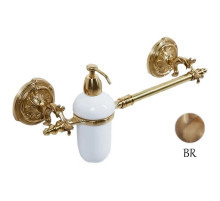 Полотенцедержатель с дозатором жидкого мыла бронза Art&Max Barocco AM-2057D-Br