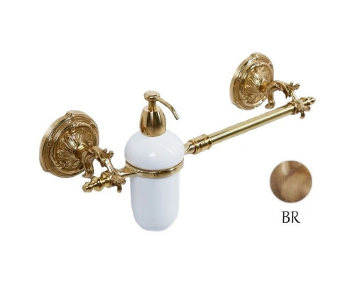 Заказать Полотенцедержатель с дозатором жидкого мыла бронза Art&Max Barocco AM-2057D-Br в магазине сантехники Santeh-Crystal.ru