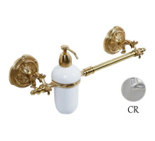 Полотенцедержатель с дозатором жидкого мыла хром Art&Max Barocco AM-2057D-Cr