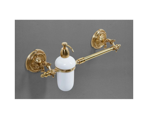 Заказать Полотенцедержатель с дозатором жидкого мыла античное золото Art&Max Barocco AM-2057D-Do-Ant в магазине сантехники Santeh-Crystal.ru