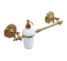 Полотенцедержатель с дозатором жидкого мыла античное золото Art&Max Barocco AM-2057D-Do-Ant
