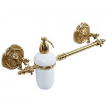 Полотенцедержатель с дозатором жидкого мыла античное золото Art&Max Barocco AM-2057D-Do-Ant