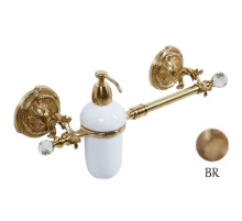 Полотенцедержатель с дозатором жидкого мыла бронза Art&Max Barocco Crystal AM-2057D-Br-C